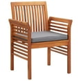 thumbnail image 1 of vidaXL Garden Dining Chair with Cushion Solid Acacia Wood 5969, 1 of 7