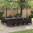 thumbnail image 1 of vidaXL Garden Dining Set 11 pcs Brown and Anthracite Rattan, 1 of 6