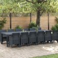 thumbnail image 1 of vidaXL Garden Dining Set 13 pcs Anthracite Polt rattan, 1 of 6