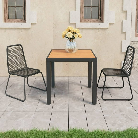 vidaXL Garden Dining Set 3/5/7/9 Pieces PVC Rattan Patio Multi Table Sizes