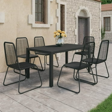 vidaXL Garden Dining Set 3/5/7/9 Pieces PVC Rattan Patio Multi Table Sizes