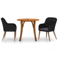 thumbnail image 1 of vidaXL Garden Dining Set Outdoor Patio Dinner Dinette Black/Brown 3/5 Piece, 1 of 33