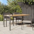 thumbnail image 1 of vidaXL Garden Dining Table Grey 59x35x29 in Poly Rattan, 1 of 5