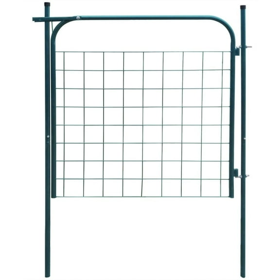 vidaXL Garden Fence Gate 39.4"x39.4" Fencing Door Barrier Anthracite/Green