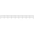 thumbnail image 1 of vidaXL Garden Fence Patio Privacy Screen Fence Wall with Hoop Top Steel Black, 1 of 4