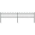 thumbnail image 1 of vidaXL Garden Fence Patio Privacy Screen Fence Wall with Hoop Top Steel Black, 1 of 4