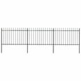 thumbnail image 1 of vidaXL Garden Fence Patio Privacy Screen Fence Wall with Spear Top Steel Black, 1 of 136