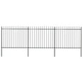 thumbnail image 1 of vidaXL Garden Fence Patio Privacy Screen Fence Wall with Spear Top Steel Black, 1 of 82