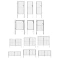 thumbnail image 1 of vidaXL Garden Gate Fence Wall Privacy Screen Fence Galvanized Steel Silver, 1 of 25