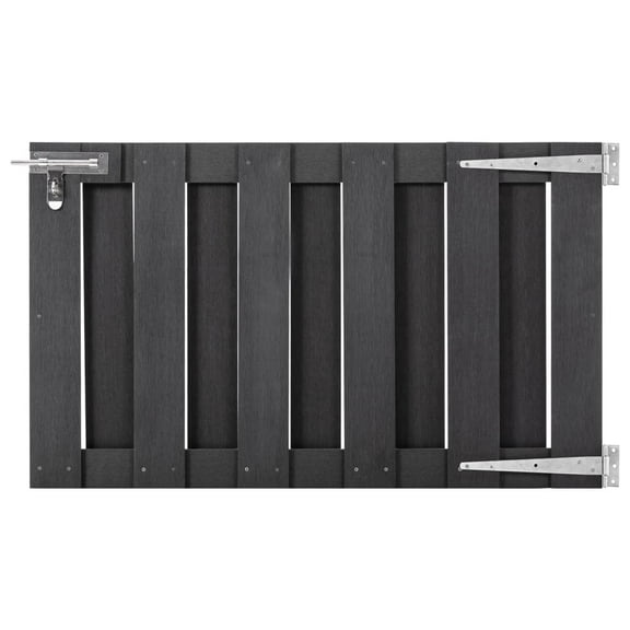 vidaXL Garden Gate Fence Wall Privacy Screen Fence Gate Panel Border WPC Gray