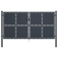 thumbnail image 1 of vidaXL Garden Gate Steel Anthracite Outdoor Patio Fence Barrier Multi Sizes, 1 of 31
