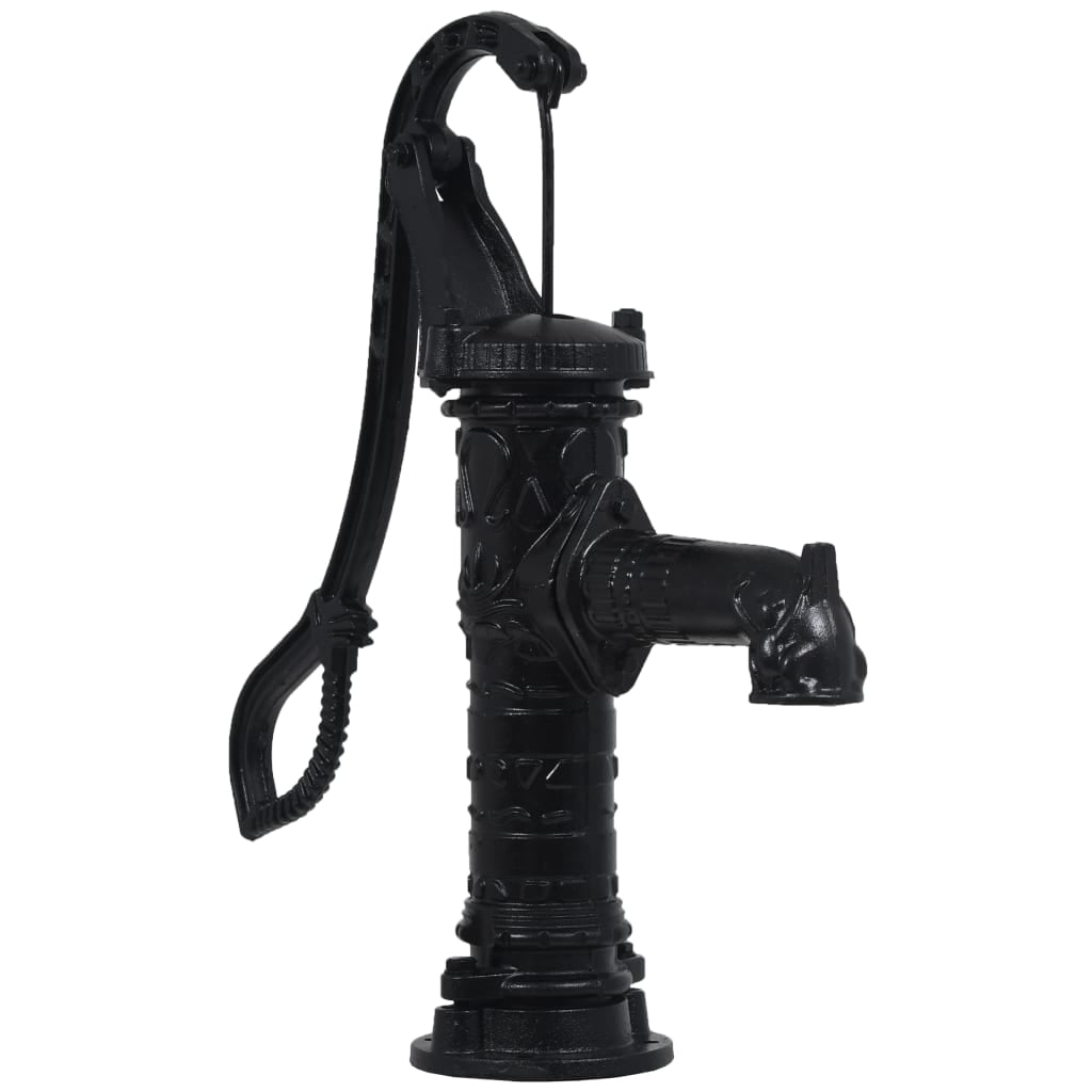 Black Cast Iron Garden Hand Water Pump