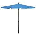 thumbnail image 1 of vidaXL Garden Parasol Azure Blue Polyester 82.7in x 55.1in Tiltable, 1 of 49