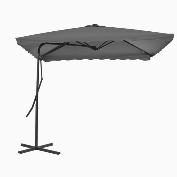 vidaXL Garden Parasol Anthracite Polyester fabric and steel pole