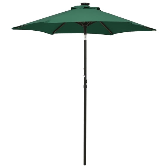 vidaXL Garden Umbrella Green and dark grey Polyester, Aluminum
