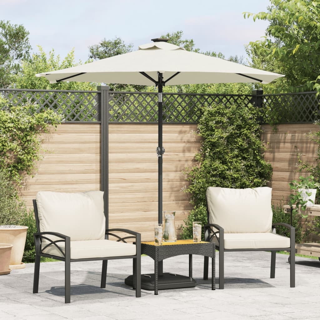 vidaXL Garden Parasol with Steel Pole Umbrella Sunshade Outdoor Patio Beach