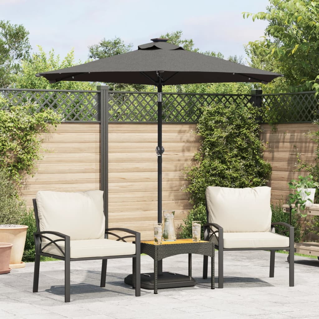 vidaXL Garden Parasol with Steel Pole Umbrella Sunshade Outdoor Patio Beach