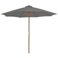 thumbnail image 1 of vidaXL Garden Parasol with Wooden Pole and Handle Patio Umbrella Sunshade, 1 of 40
