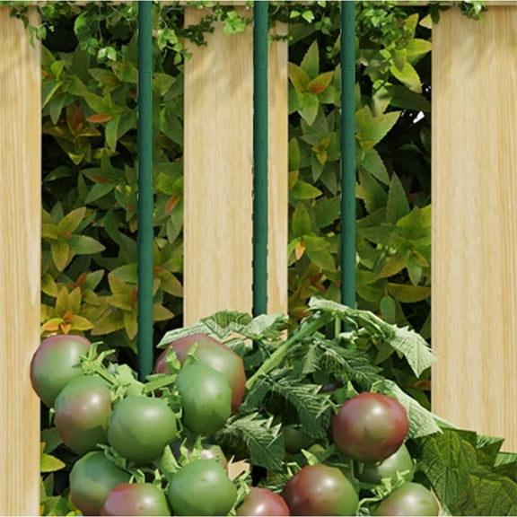 vidaXL Garden Plant Stakes Climbing Plant Support Stake 30 Pcs Green Steel