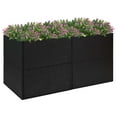 thumbnail image 1 of vidaXL Garden Planter Black 61.8"x31.5"x31.5" Poly Rattan, 1 of 6