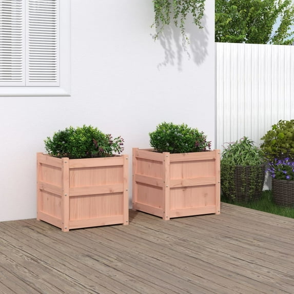 vidaXL Garden Planter Decorative Outdoor Plant Pot Flower Box Solid Wood Pine