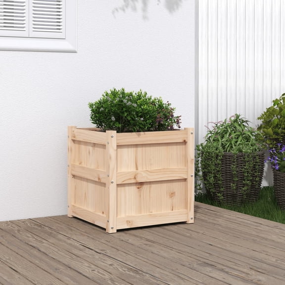 vidaXL Garden Planter Decorative Outdoor Plant Pot Flower Box Solid Wood Pine