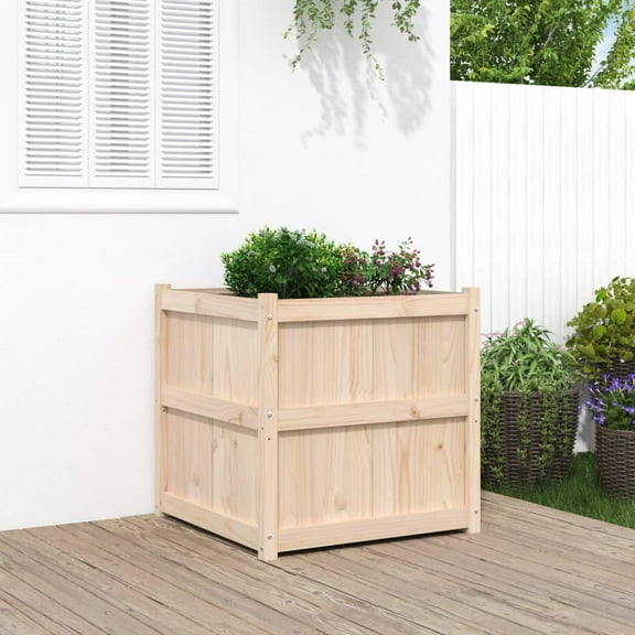 vidaXL Garden Planter Outdoor Flower Box for Terrace Patio Solid Wood Pine
