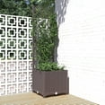thumbnail image 1 of vidaXL Garden Planter with Trellis Brown 15.7"x15.7"x53.5" PP, 1 of 7