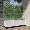 thumbnail image 1 of vidaXL Garden Planter White Polypropylene 47.2 x 15.7 x 53.5 in Planters, 1 of 9