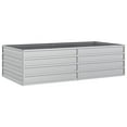 thumbnail image 1 of vidaXL Garden Raised Bed Galvanized Steel Silver Patio Flower Box Multi Sizes, 1 of 49