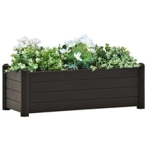 vidaXL 1 Piece PP Anthracite Garden Raised Bed 39.4"x16.9"x13.8" Freestanding for Outdoor