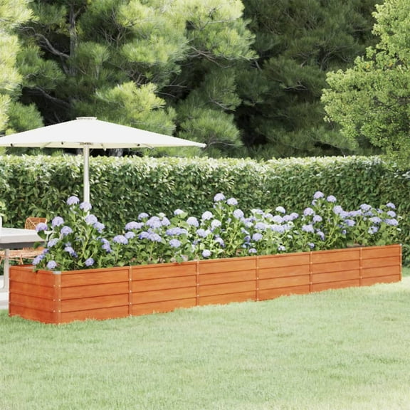vidaXL Garden Raised Bed Rusty 189"x31.5"x17.7" Corten Steel