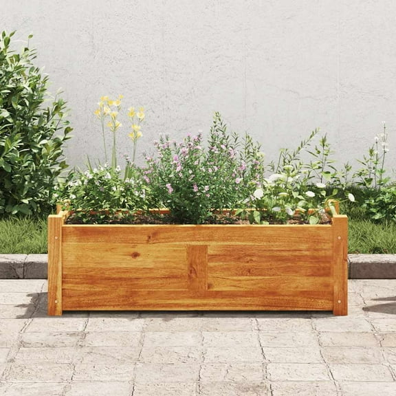 vidaXL Raised Bed Warm Rustic Acacia Wood Large Raised Bed Rectangular