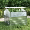 thumbnail image 1 of vidaXL Garden Raised Bed with Greenhouse 39.4"x39.4"x33.5" Silver, 1 of 8