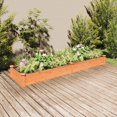 thumbnail image 1 of vidaXL Garden Raised Bed with Liner Brown 94.5"x23.6"x9.8" Solid Wood Fir, 1 of 7