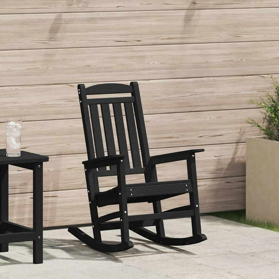 vidaXL Garden Rocking Chair Black 70 x 92 x 108cm Plastic