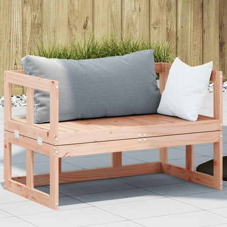 vidaXL Garden Sofa Bench Natural wood Solid Douglas wood Extendable
