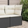 thumbnail image 1 of vidaXL Garden Sofa Black, Cream White, 1 of 6
