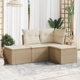 thumbnail image 1 of vidaXL Garden Sofa Set Beige, Cream White, 1 of 4