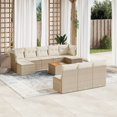 thumbnail image 1 of vidaXL Garden Sofa Set Beige PE Rattan Large Modular Garden Sofa Set, 1 of 5