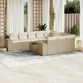 thumbnail image 1 of vidaXL Garden Sofa Set Beige PE Rattan Large UV-resistant materials, 1 of 9