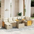 thumbnail image 1 of vidaXL Garden Sofa Set Beige Poly Rattan Large Modular Garden Sofa Set, 1 of 4