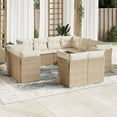 thumbnail image 1 of vidaXL Garden Sofa Set Beige Poly Rattan Large Modular Garden Sofa Set, 1 of 4