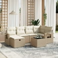thumbnail image 1 of vidaXL Garden Sofa Set Beige Poly Rattan Large Modular Garden Sofa Set, 1 of 4