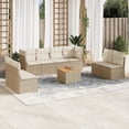 thumbnail image 1 of vidaXL Garden Sofa Set Beige and brown, 1 of 5