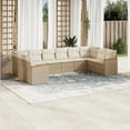 thumbnail image 1 of vidaXL Garden Sofa Set Beige, 1 of 9