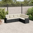 thumbnail image 1 of vidaXL Garden Sofa Set Black, Cream White, 1 of 4