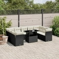 thumbnail image 1 of vidaXL Garden Sofa Set Black, Cream White, 1 of 6