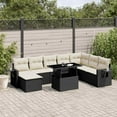 thumbnail image 1 of vidaXL Garden Sofa Set Black, Cream White, 1 of 10