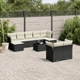 thumbnail image 1 of vidaXL Garden Sofa Set Black, Cream White, 1 of 4